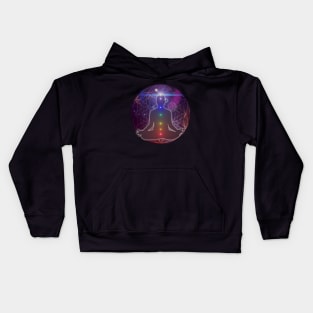 New Age Flower of Life Chakra Meditation Kids Hoodie